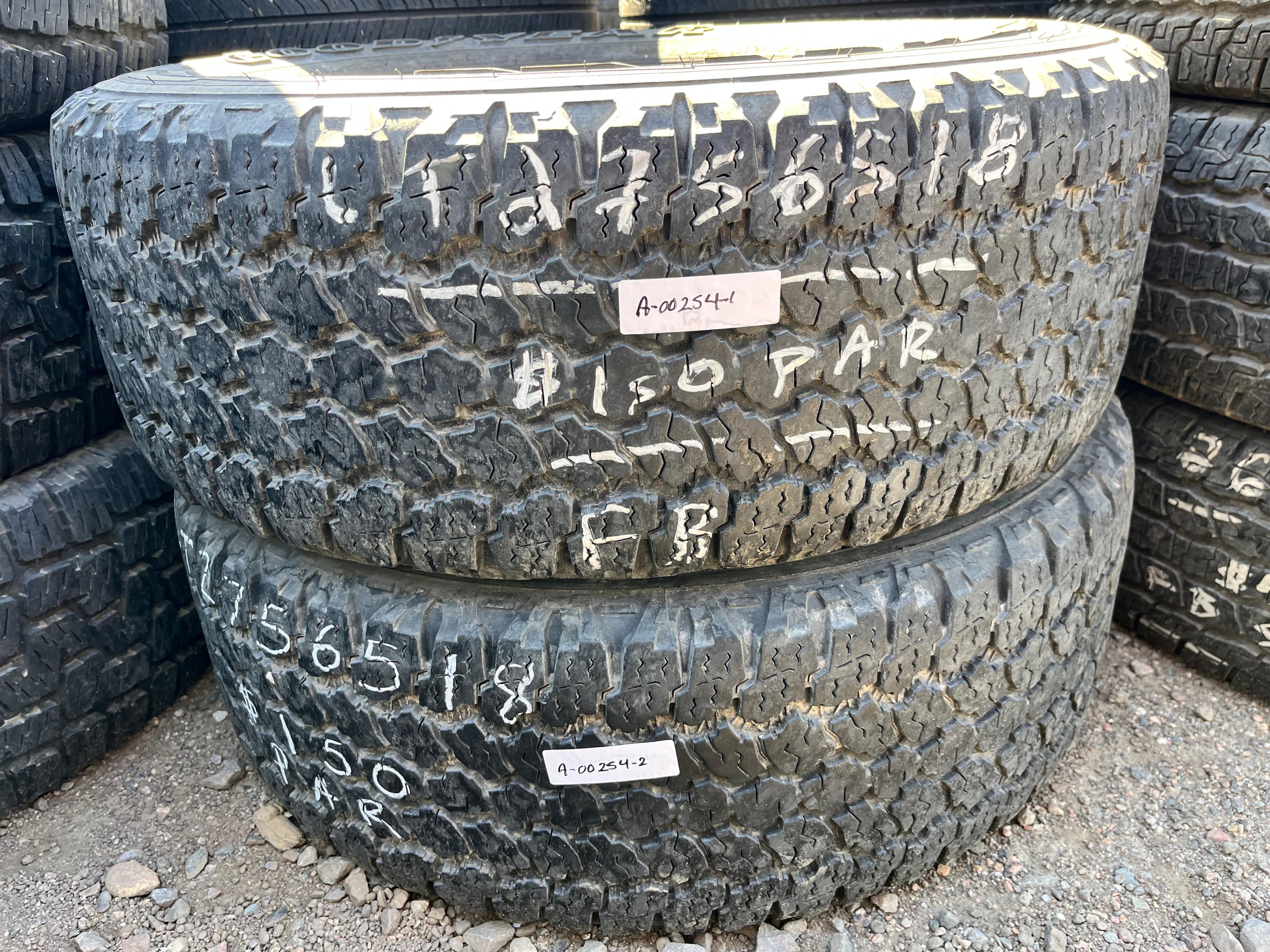 LT275/65R18 Pair (2 Used Tires) Goodyear Wrangler (Adventure)