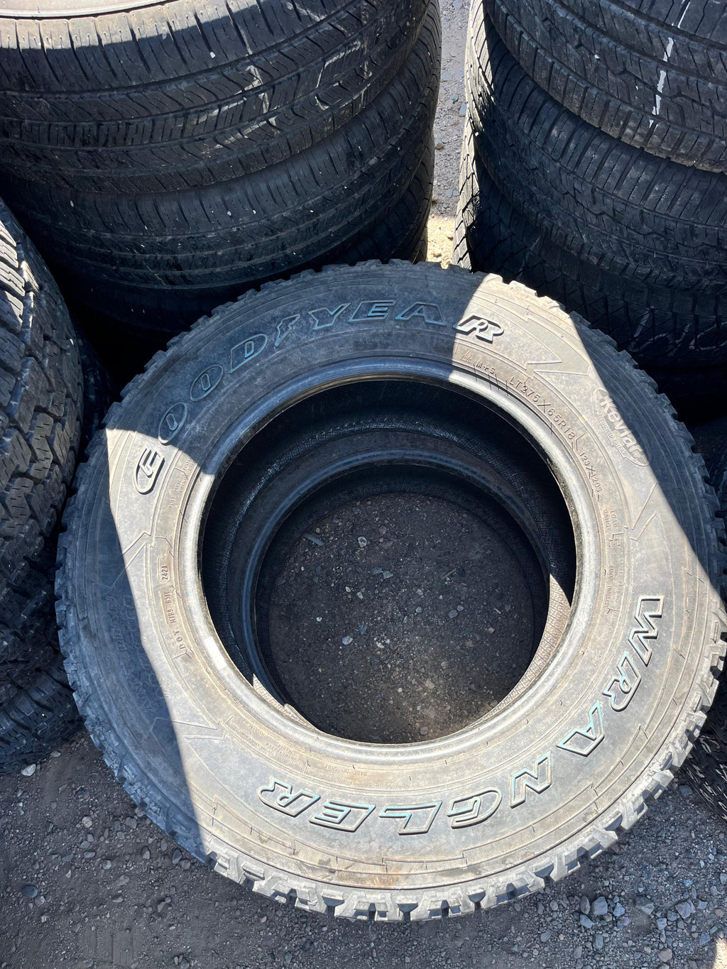 LT275/65R18 Pair (2 Used Tires) Goodyear Wrangler (Adventure)