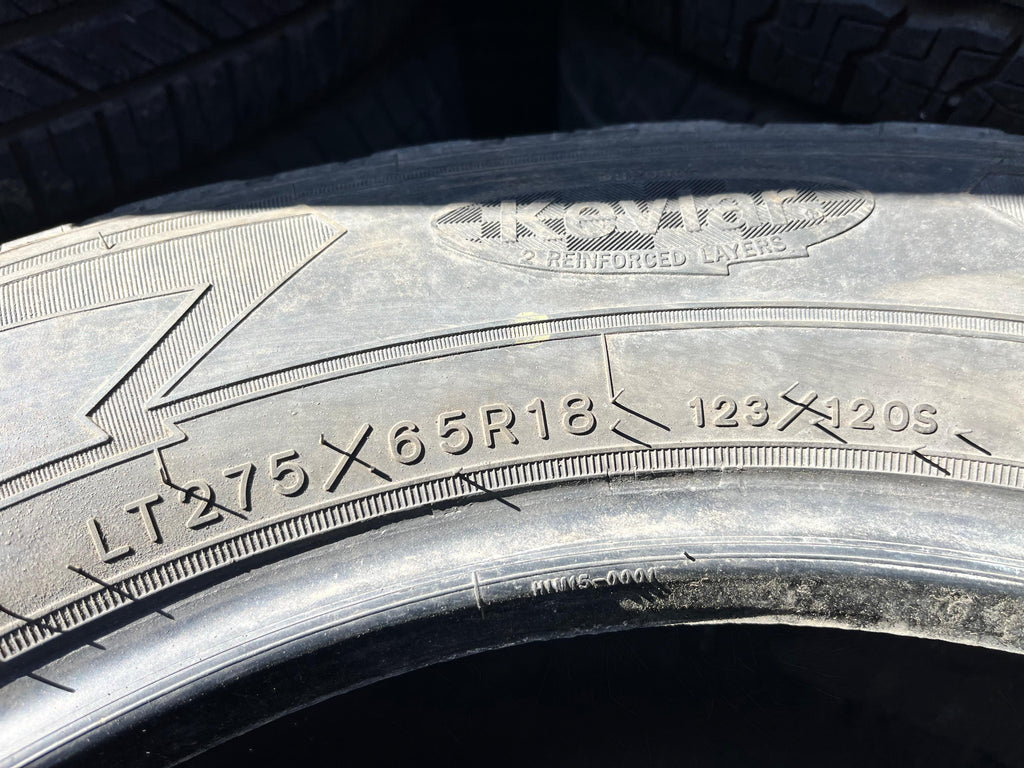 LT275/65R18 Pair (2 Used Tires) Goodyear Wrangler (Adventure)