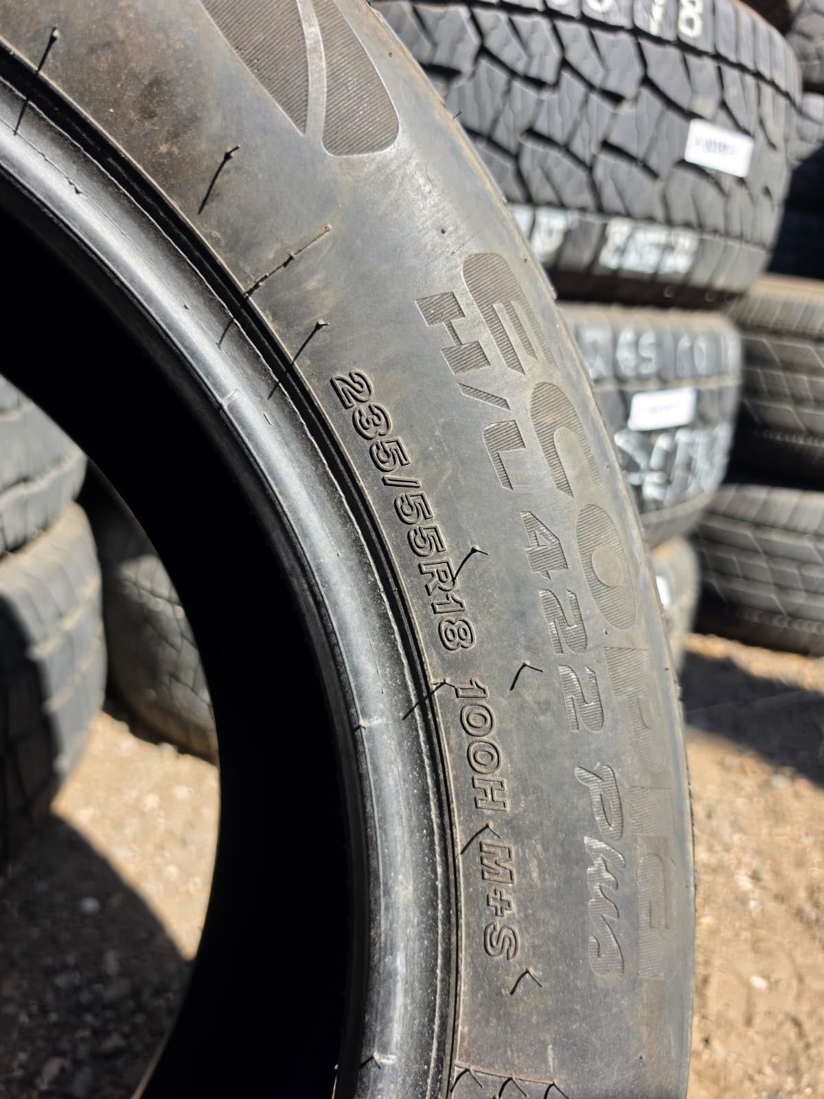 235/55R18 Pair (2 Used Tires) Bridgestone Ecopia H/L