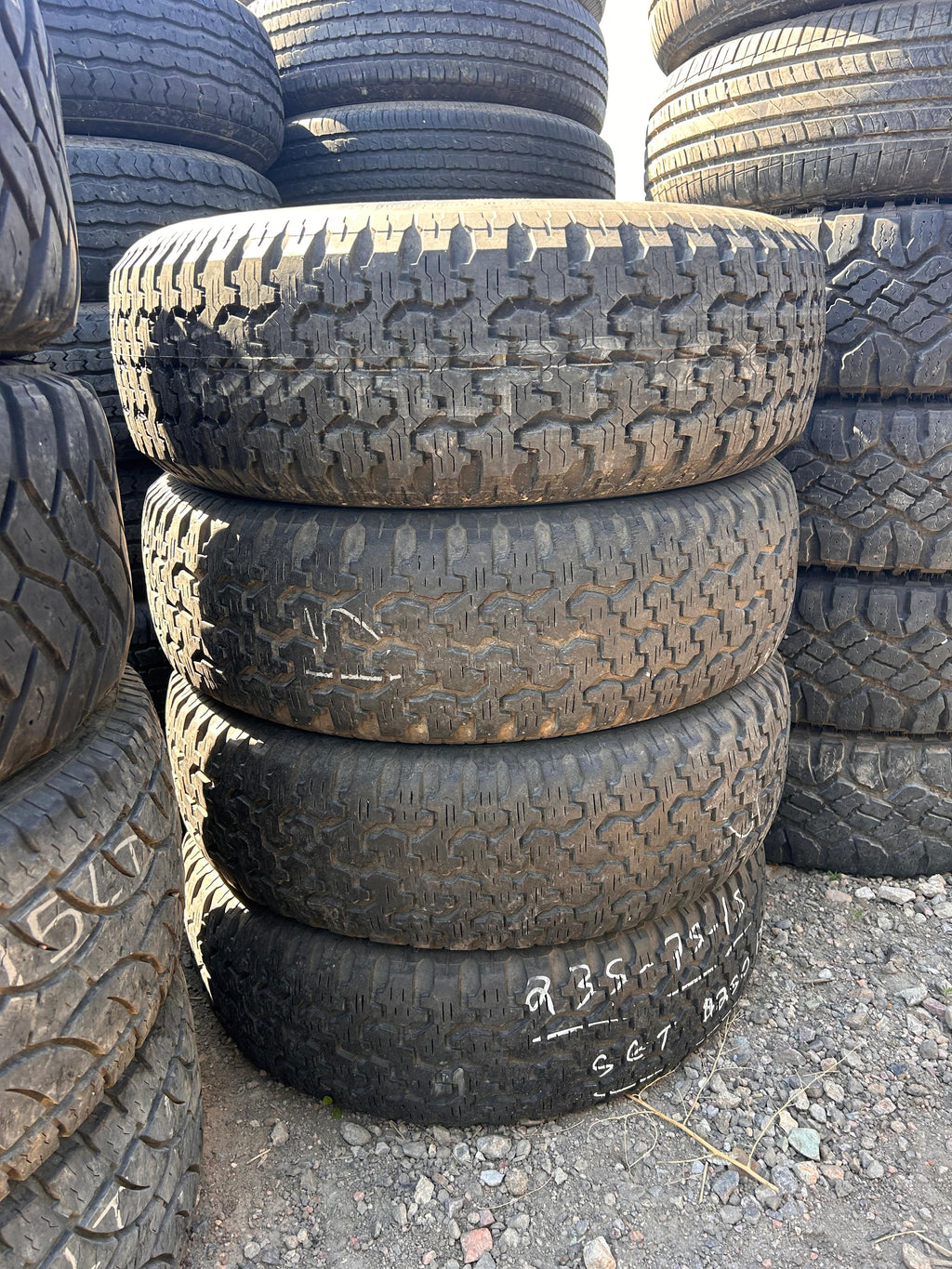235/75R15 Set (4 Used Tires) Goodyear Wrangler