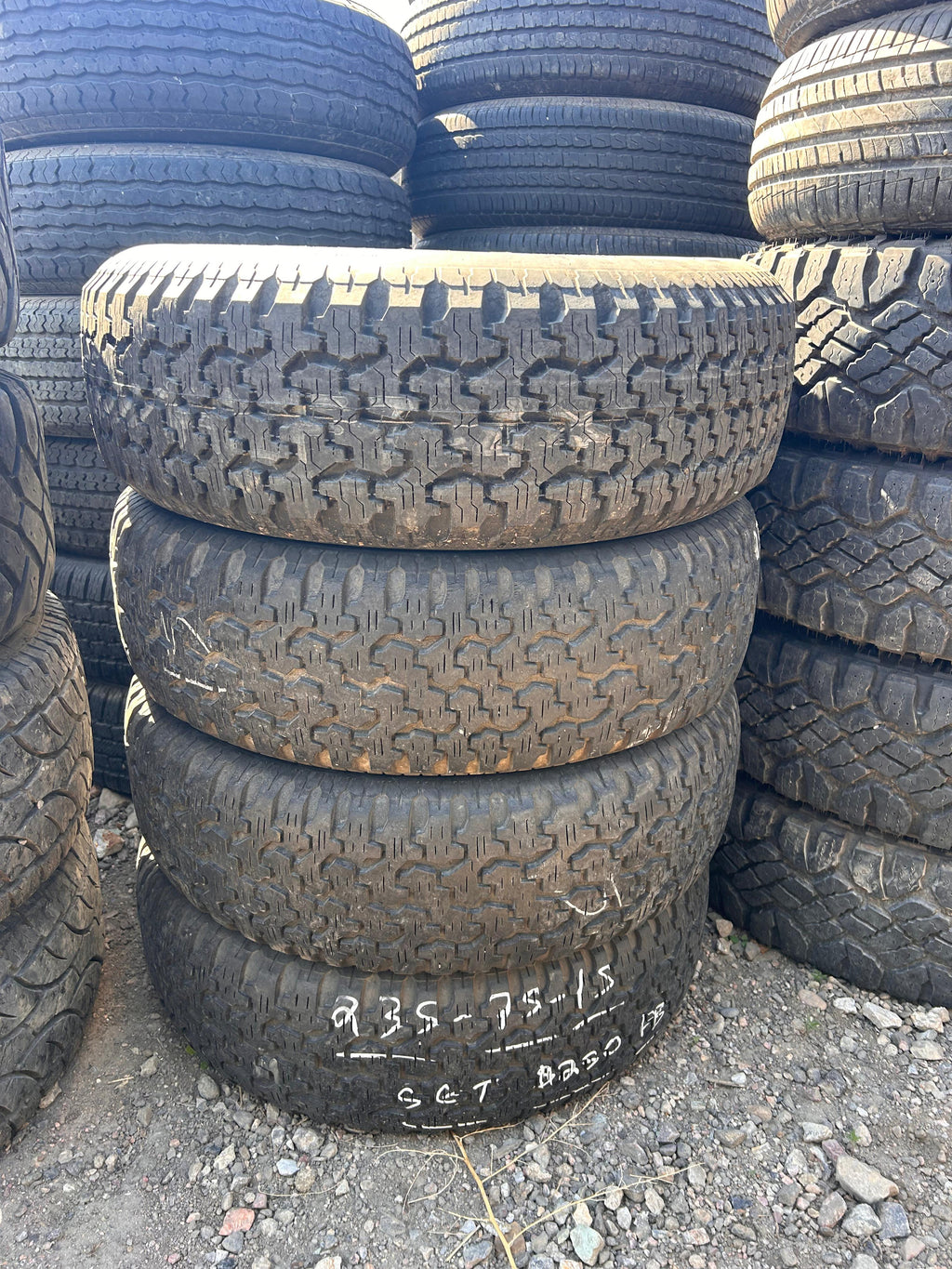 235/75R15 Set (4 Used Tires) Goodyear Wrangler