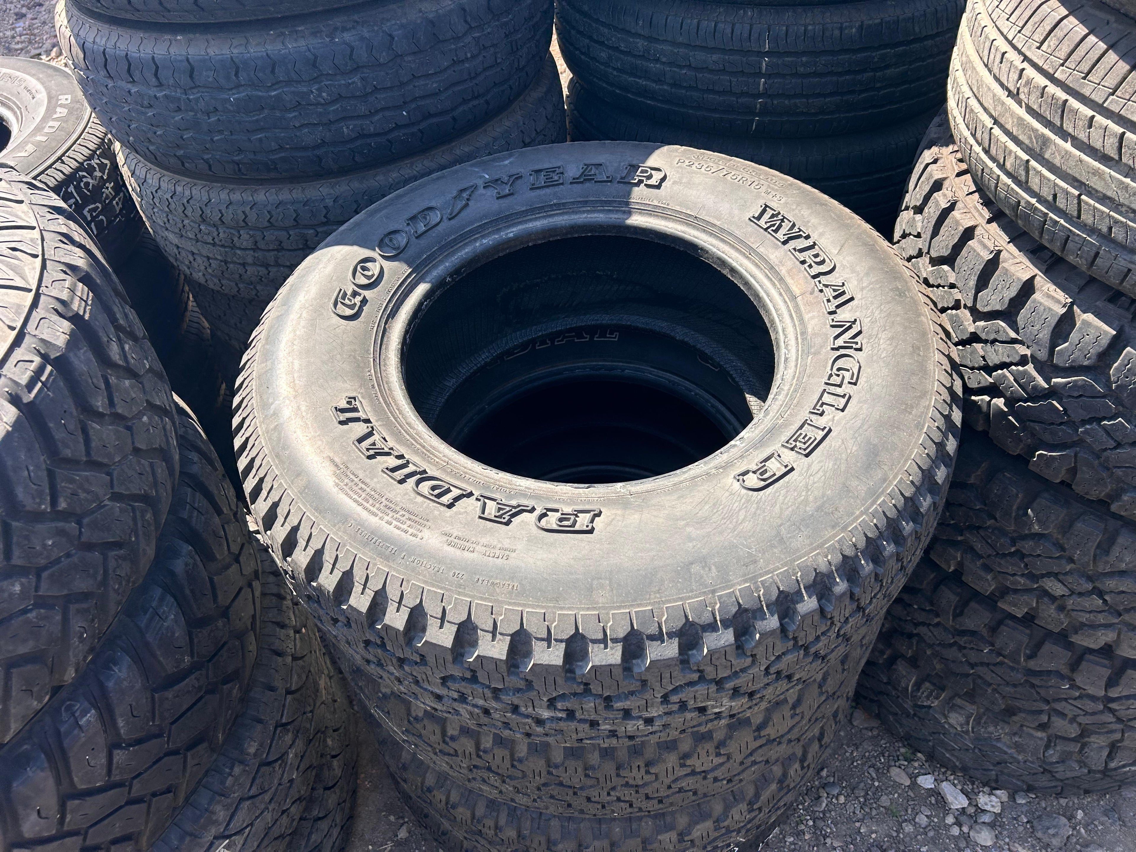 235/75R15 Set (4 Used Tires) Goodyear Wrangler