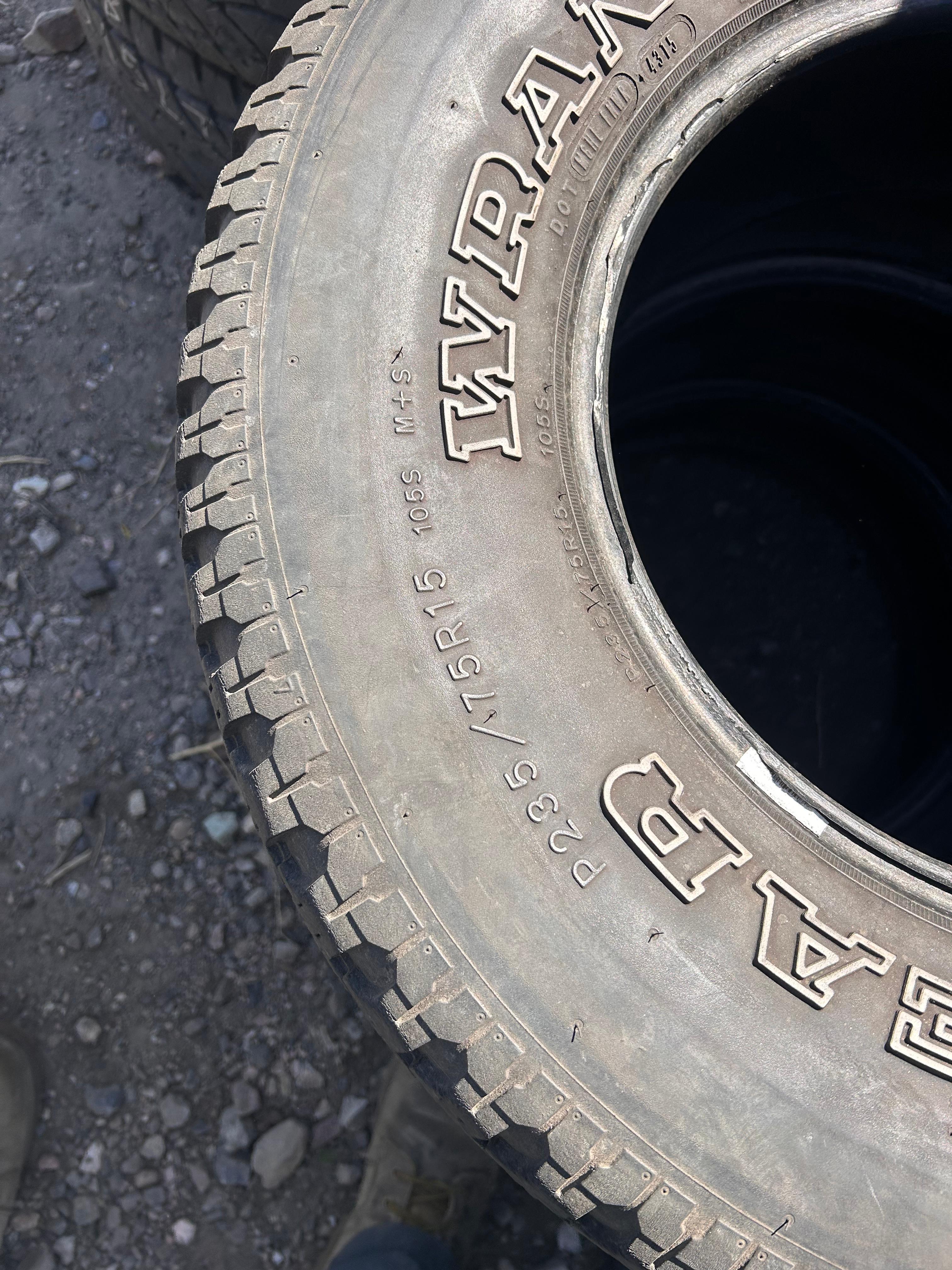 235/75R15 Set (4 Used Tires) Goodyear Wrangler