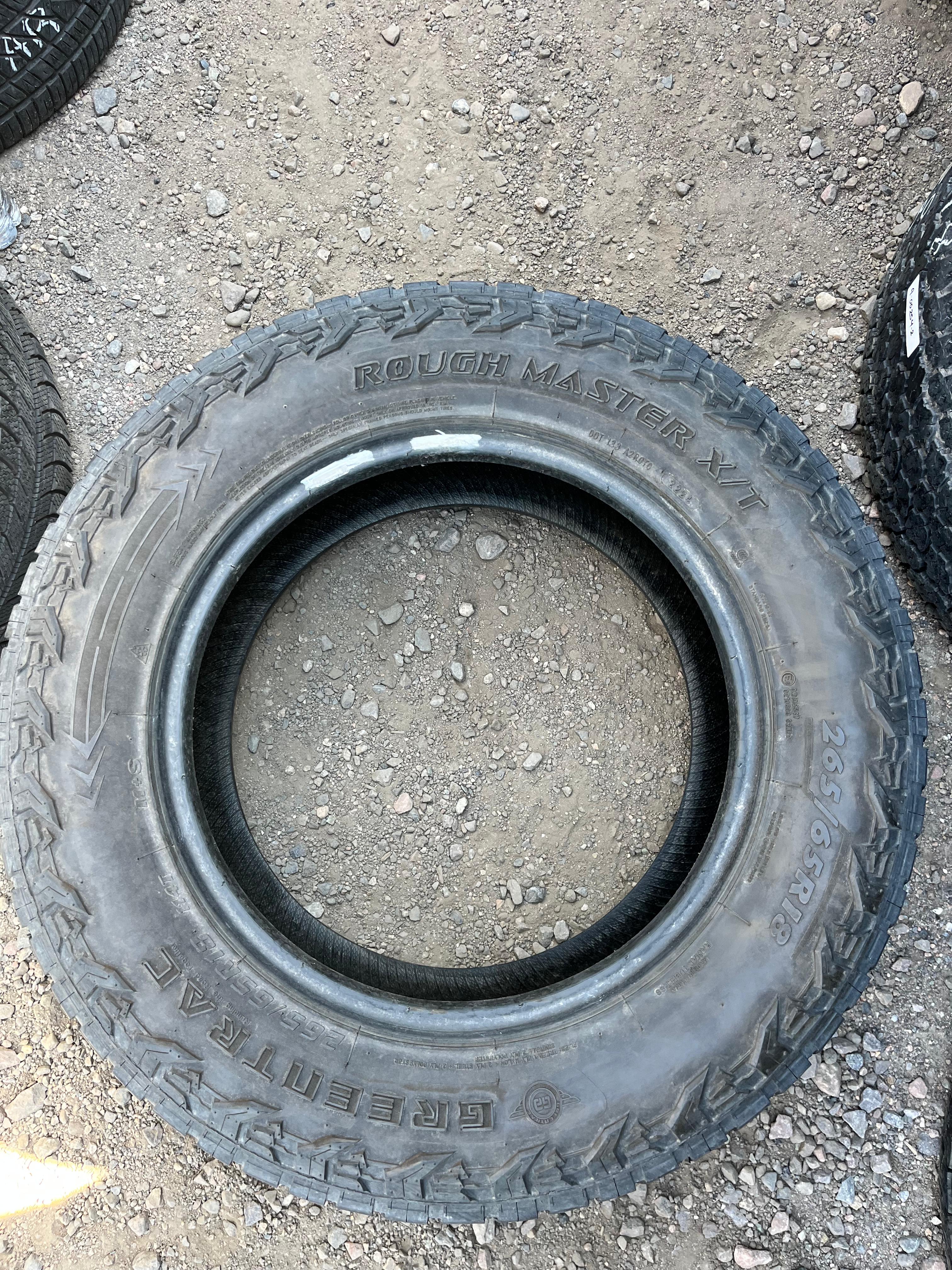 265/65R18 (3 Used Tires) GreenTrac Rough Master X/T