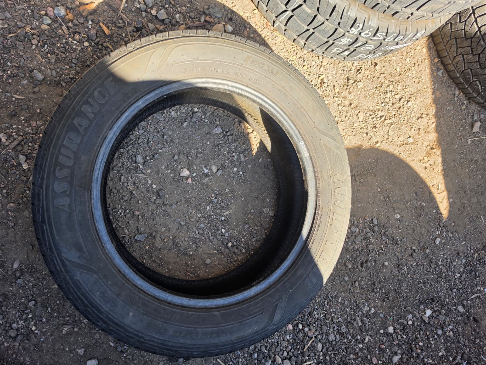 235/55R18 Pair (4 Used Tires) Goodyear Assurance