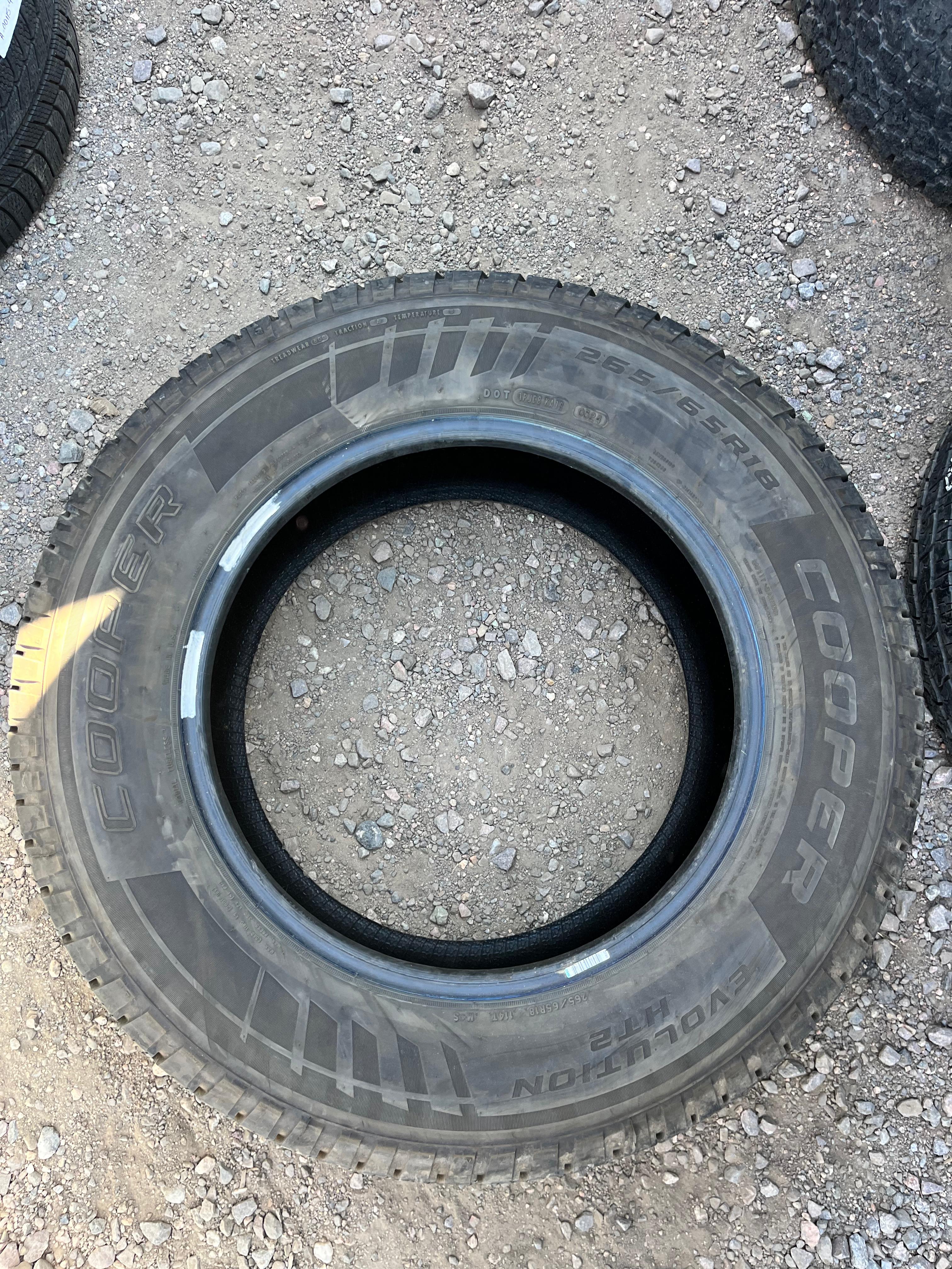 265/65R18 Pair (2 Used Tires) Cooper Evolution HT2