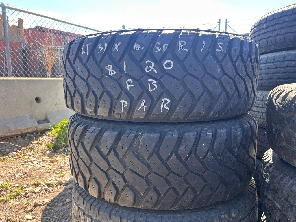 LT31X10.50R15 Pair (2 Used Tires) Duraturn Travia M/T