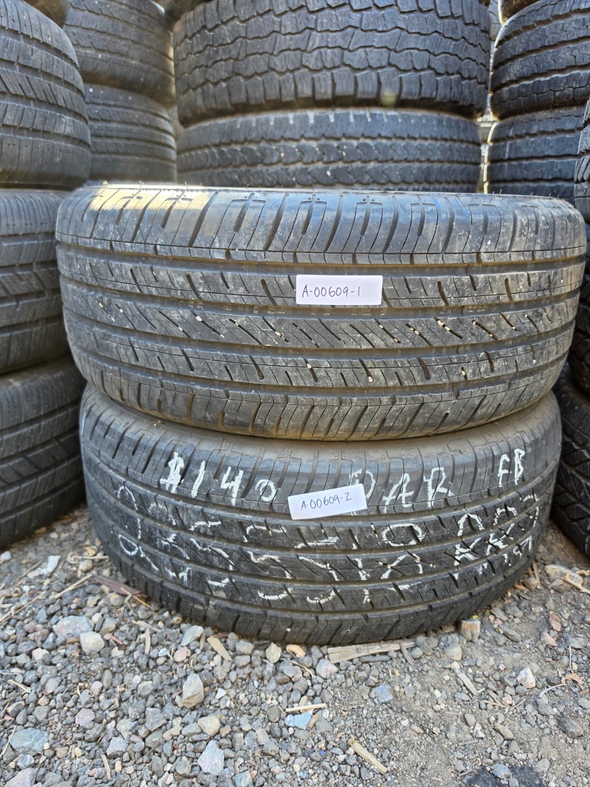 235/55R18 Pair (2 Used Tires) Cooper Commuter