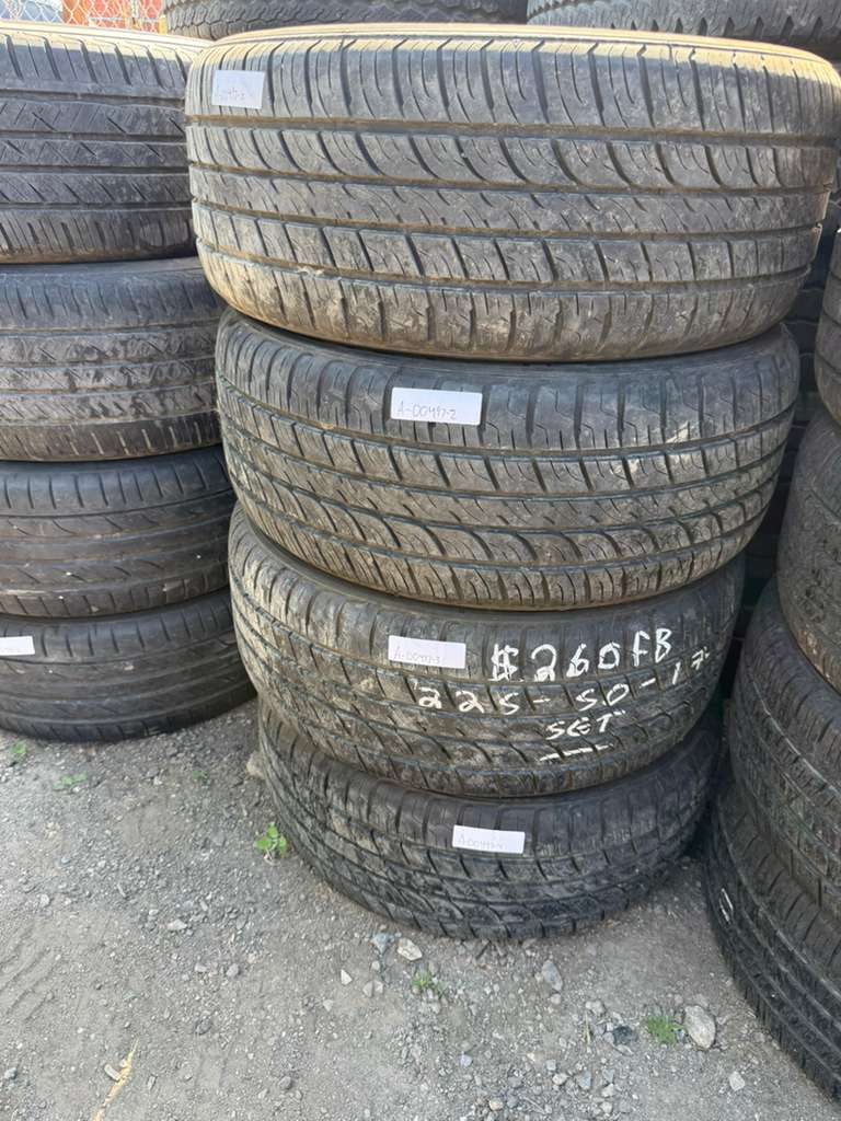 225/50R17 Set (4 Used Tires) Dimax Radial