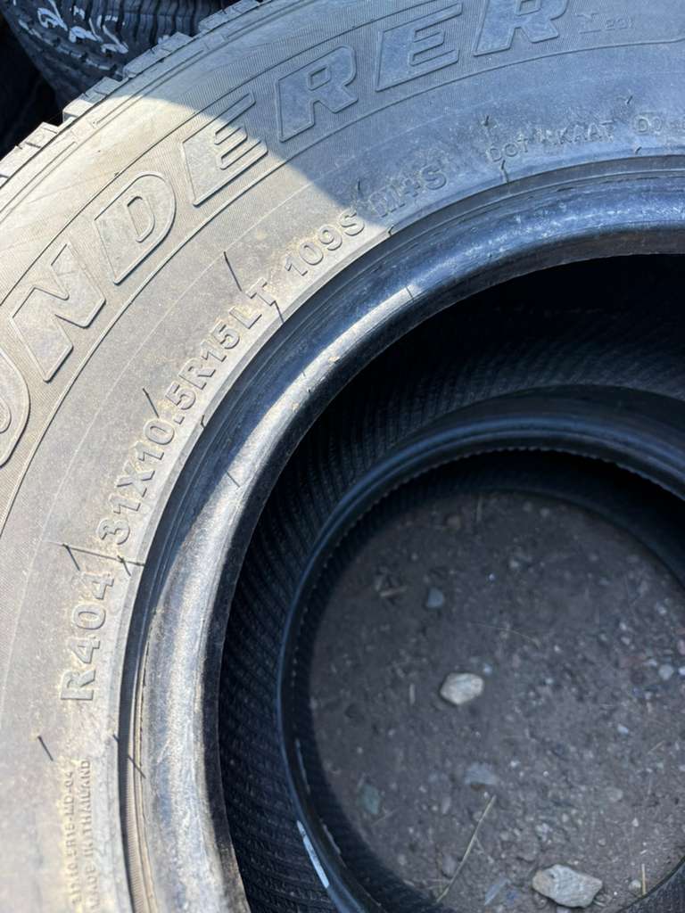 LT31X10.50R15 Pair (2 Used Tires) Thunderer All Terrain