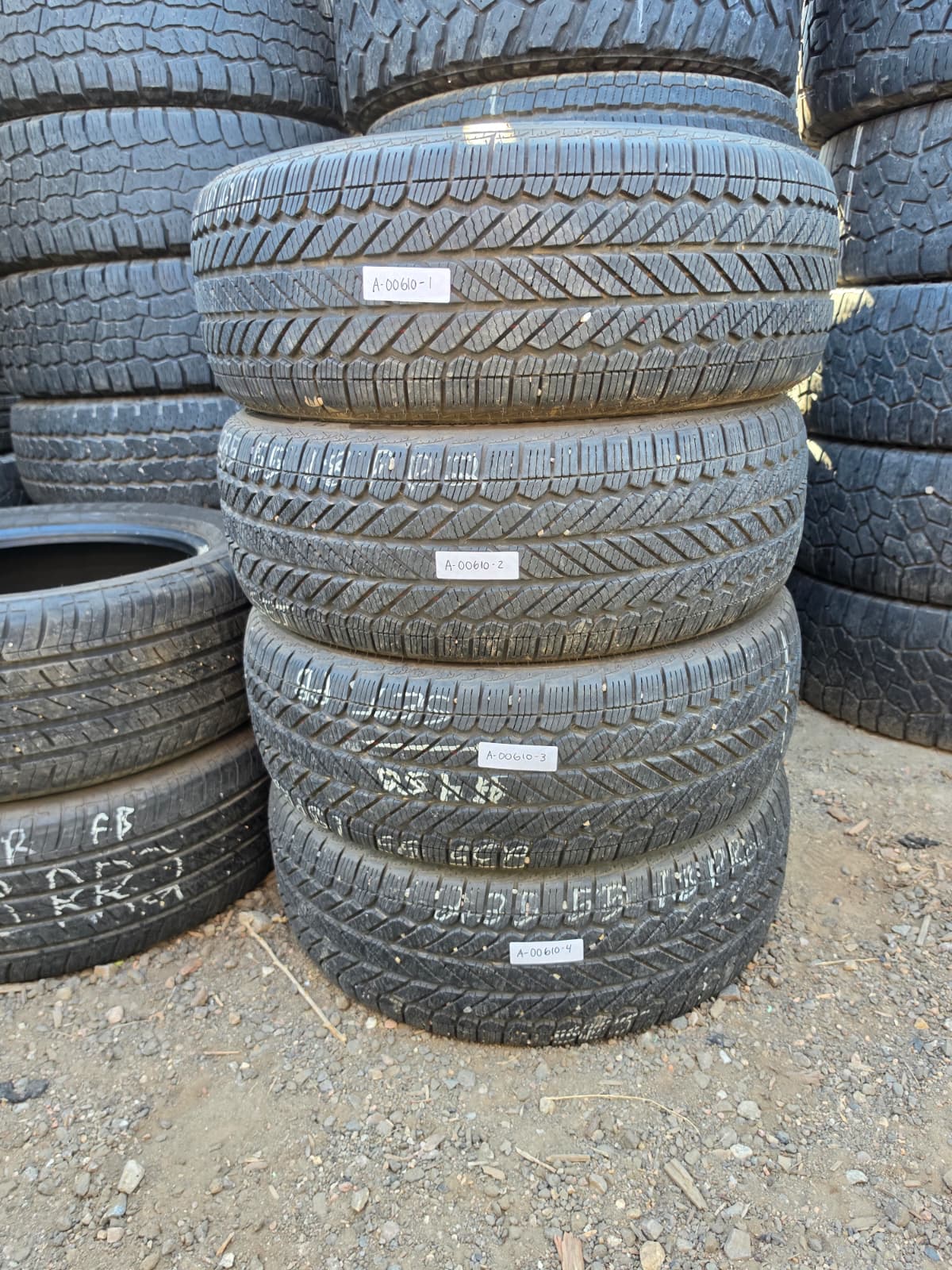 235/55R18 Set (4 Used Tires) Bridgestone Weather Peak