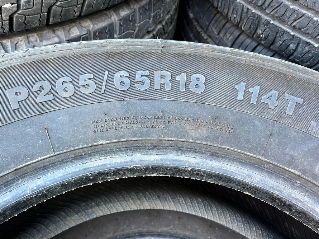 265/65R18 Pair (2 Used Tires) Advanta SV T-1