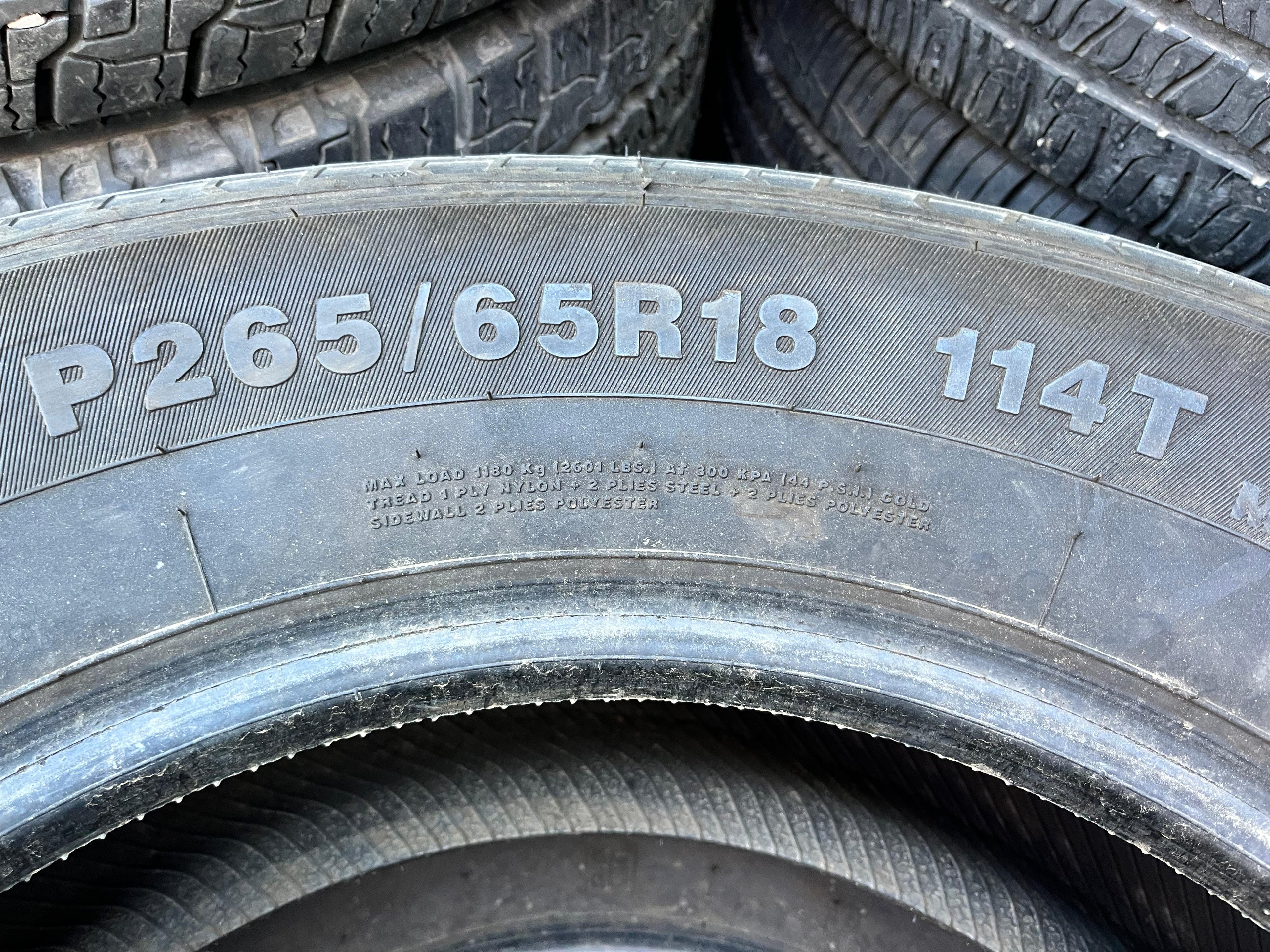 265/65R18 Pair (2 Used Tires) Advanta SV T-1