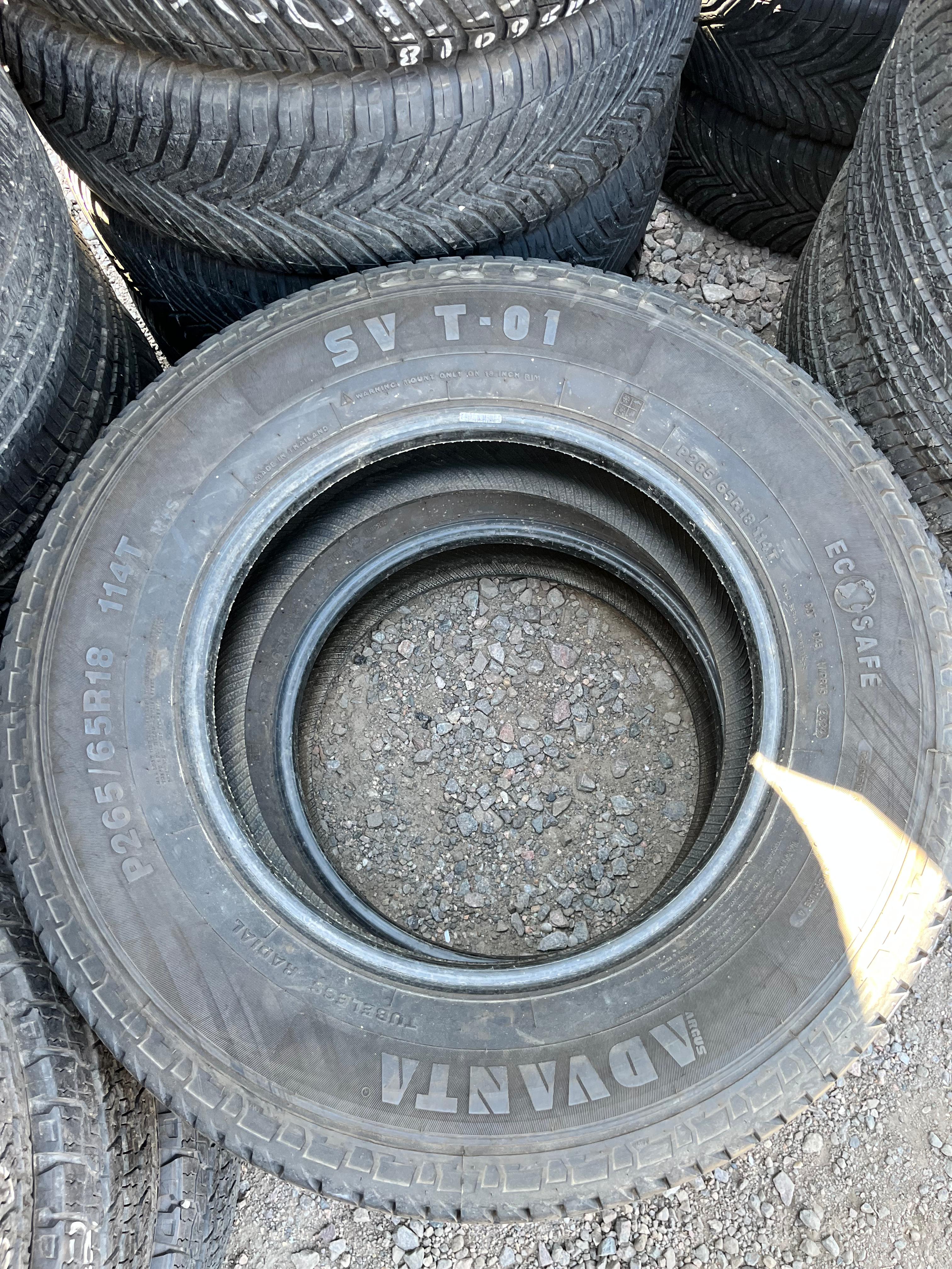 265/65R18 Pair (2 Used Tires) Advanta SV T-1