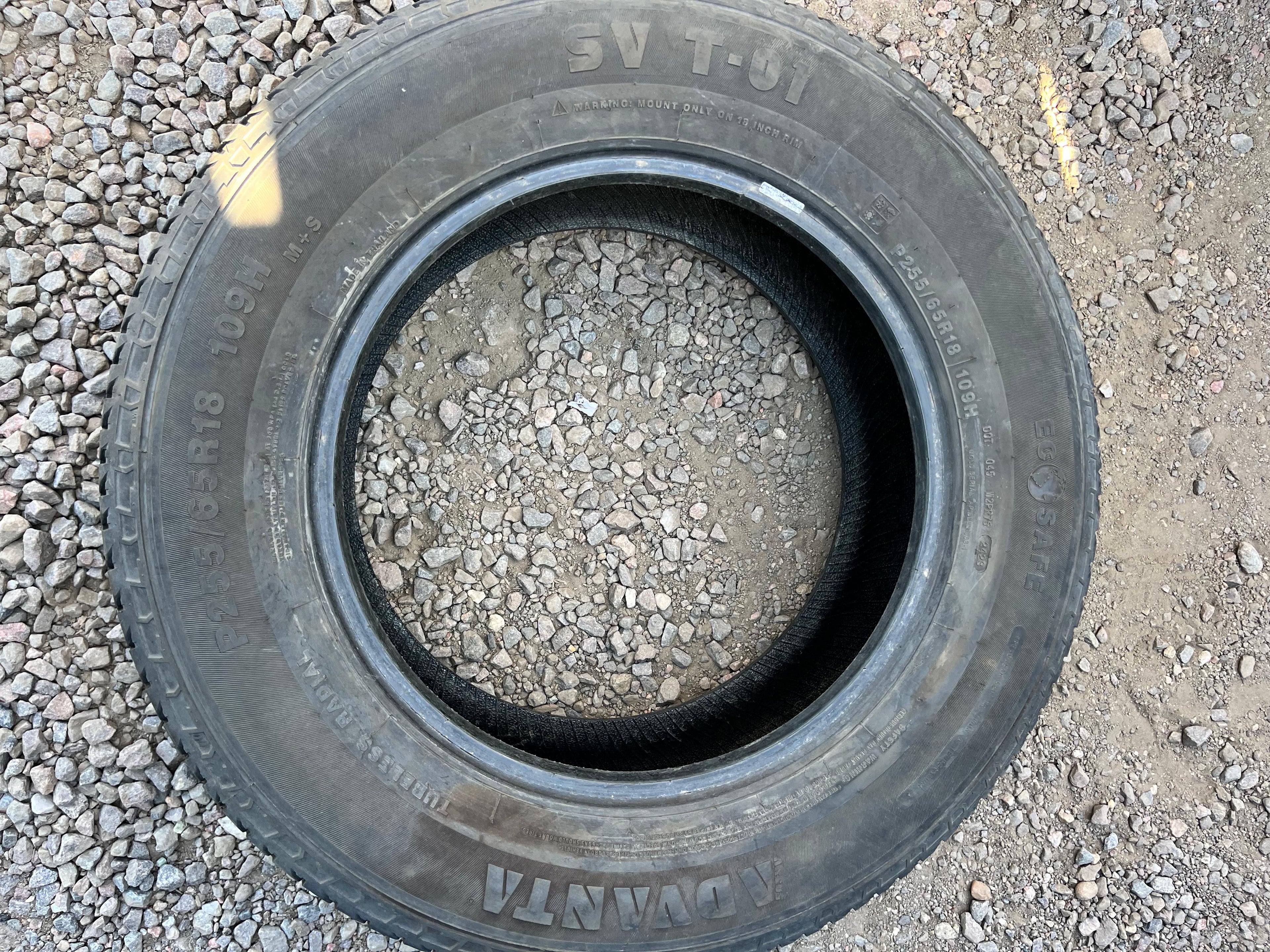 P255/65R18 Pair (2 Used Tires) Advanta SV T-1