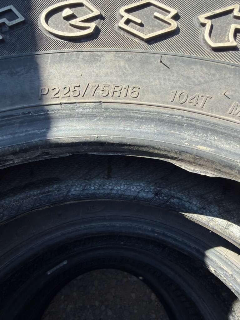 225/75R16 Set (4 Used Tires) Firestone Destination LE2