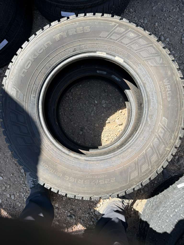 225/75R16C Pair (2 Used Tires) Nokian WRC3 Studless Winter Tire