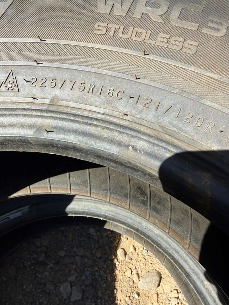 225/75R16C Pair (2 Used Tires) Nokian WRC3 Studless Winter Tire