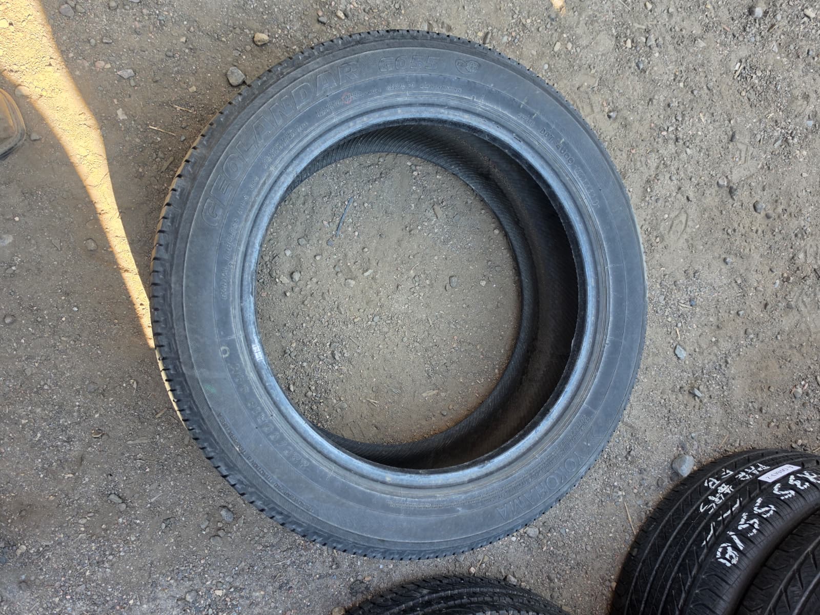 225/55R18 (3 Used Tires) Yokohama Geolander G055