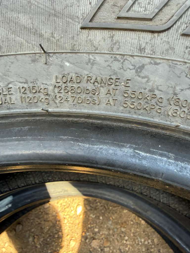 LT225/75R16 Pair (2 Used Tires) Dextero DHT2