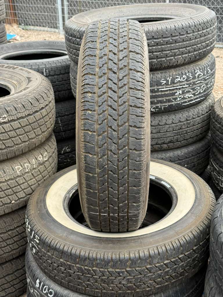205/75R15 Pair (2 Used Tires) Coker Classic White Wall