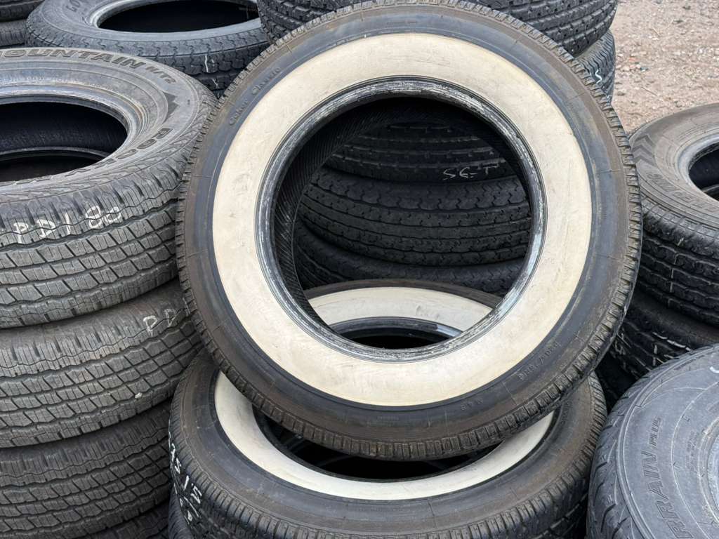 205/75R15 Pair (2 Used Tires) Coker Classic White Wall