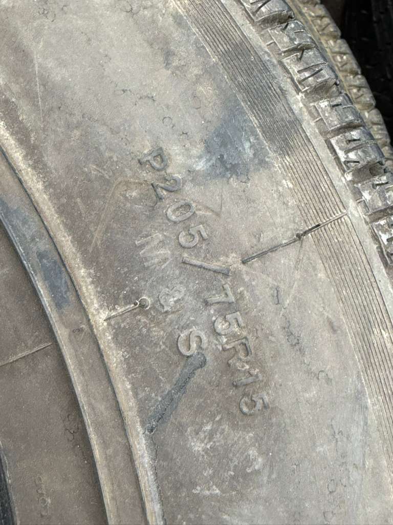 205/75R15 Pair (2 Used Tires) Coker Classic White Wall