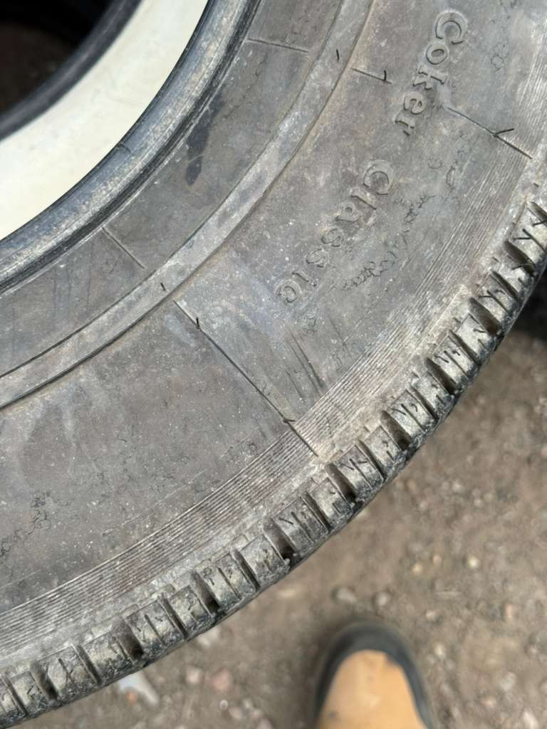 205/75R15 Pair (2 Used Tires) Coker Classic White Wall