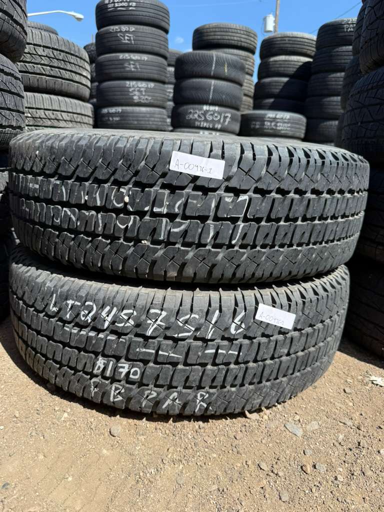 LT245/75R17 Pair (2 Used Tires) Michelin LTX A/T2