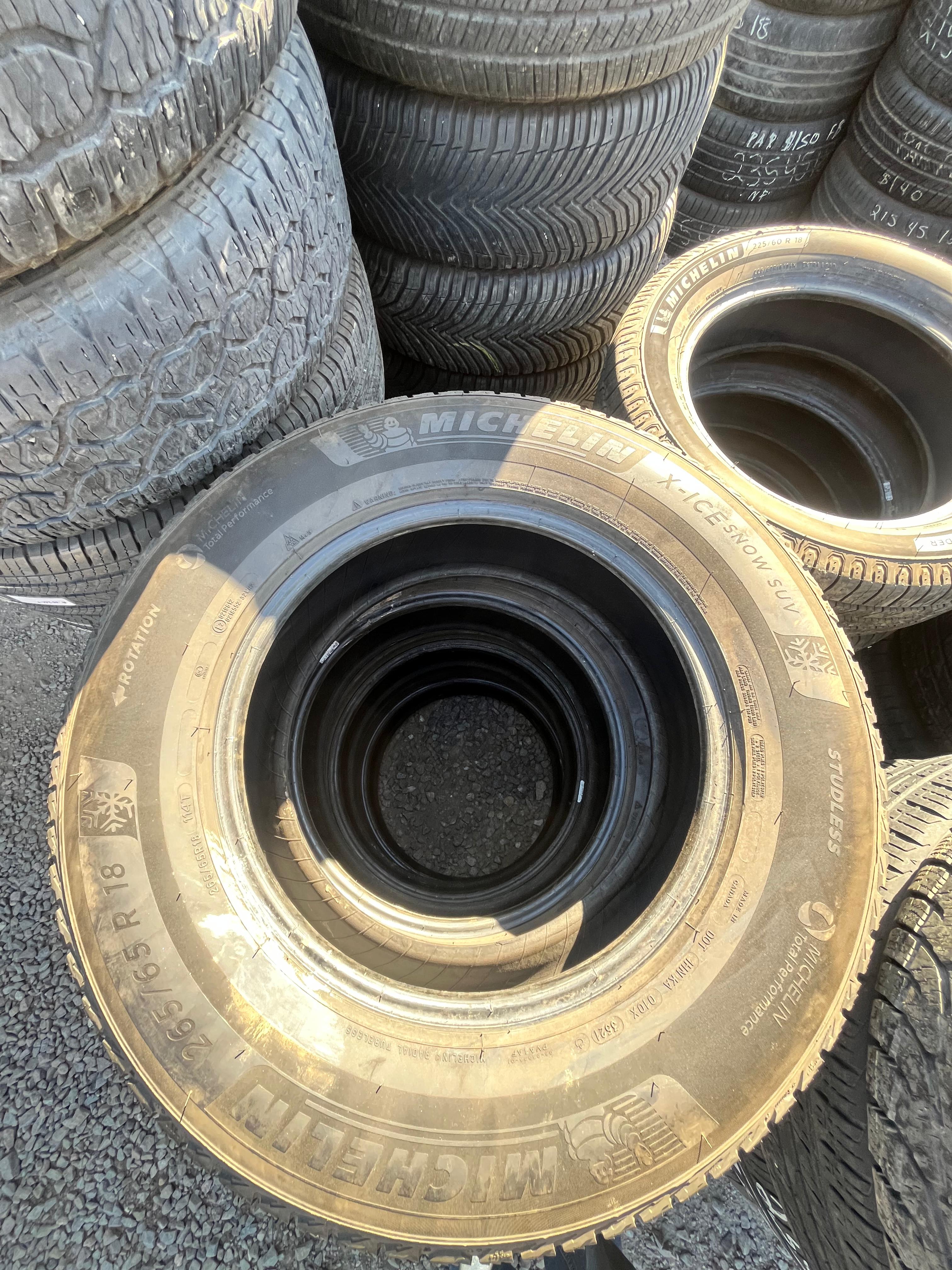 265/65R18 Set (4 Used Tires) Michelin X-ICE Snow Tire