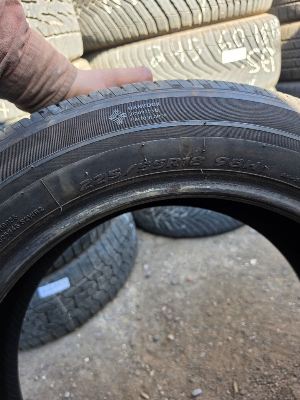 225/55R18 Set (4 Used Tires)Hankook Kinergy GT
