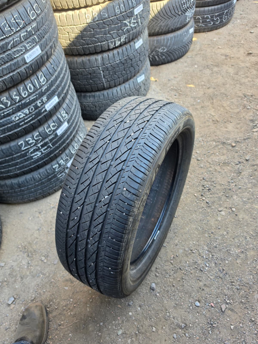 215/55R18 Pair (4 Used Tires) Bridgestone Turanza EL