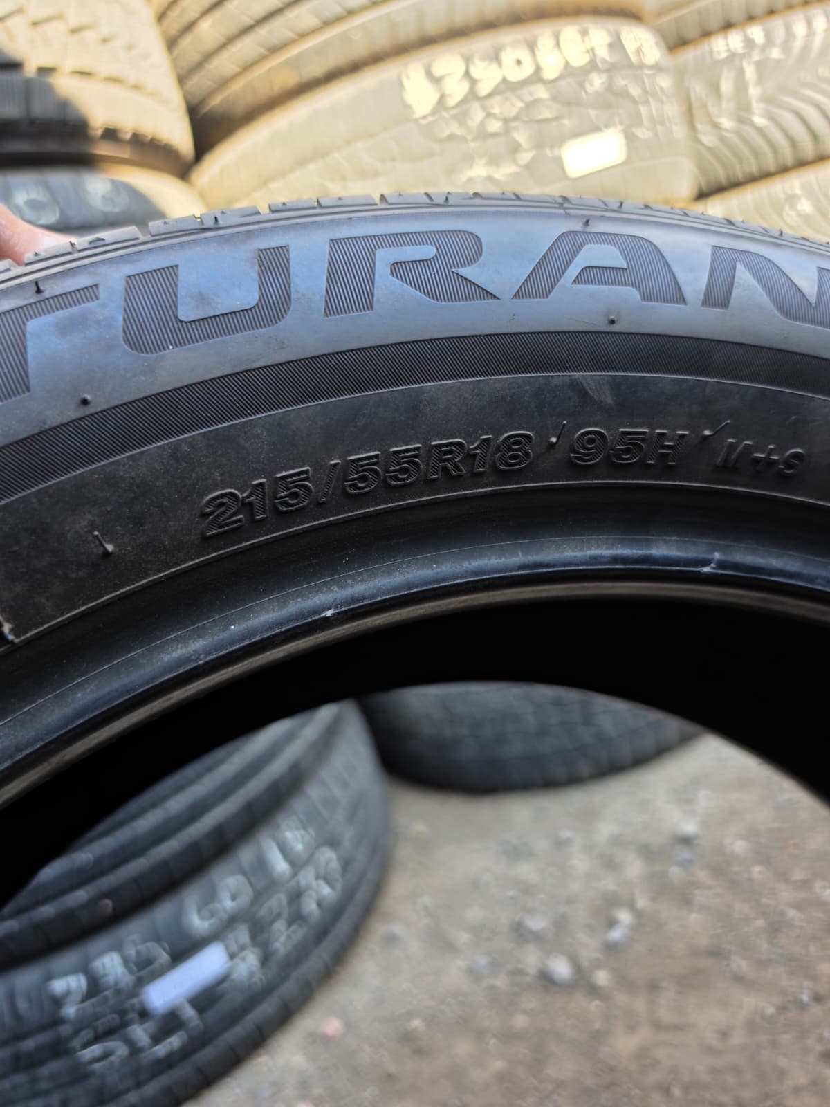 215/55R18 Pair (4 Used Tires) Bridgestone Turanza EL