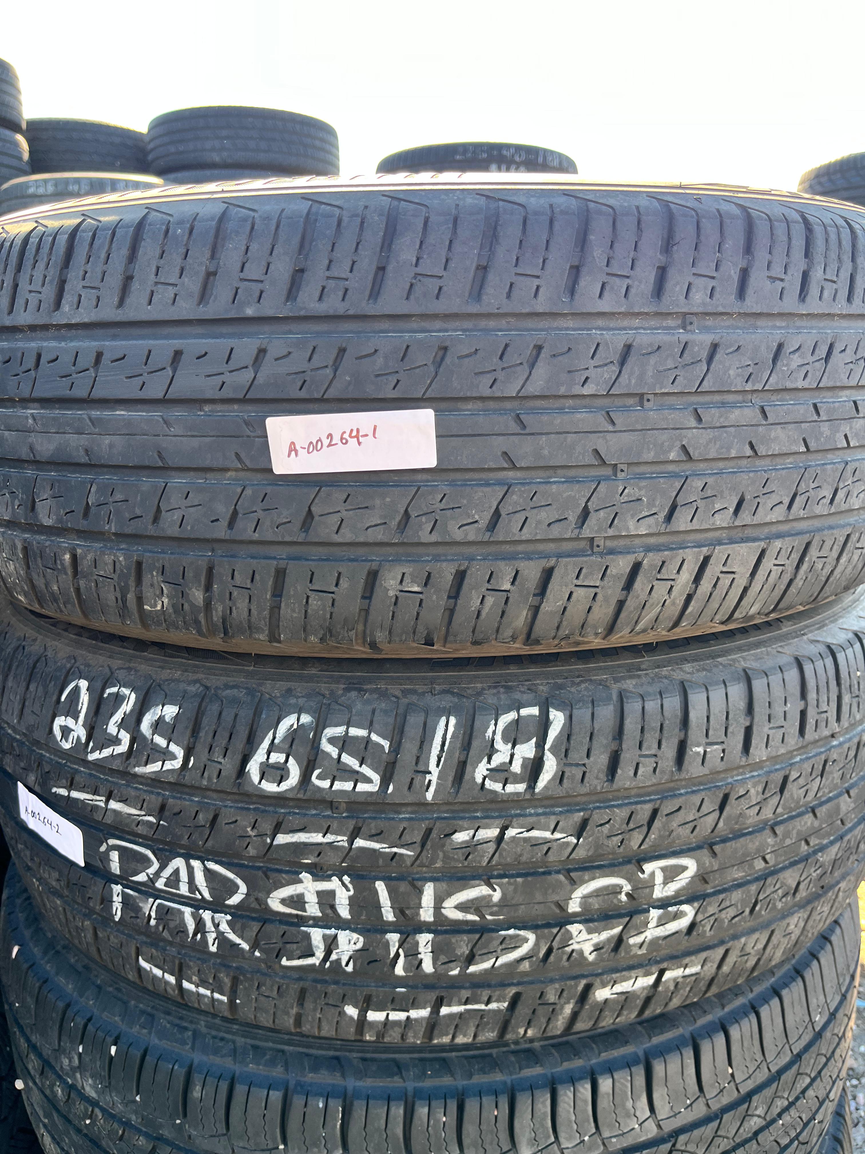 235/65R18 Pair (2 Used Tires)Mohave CrossOver