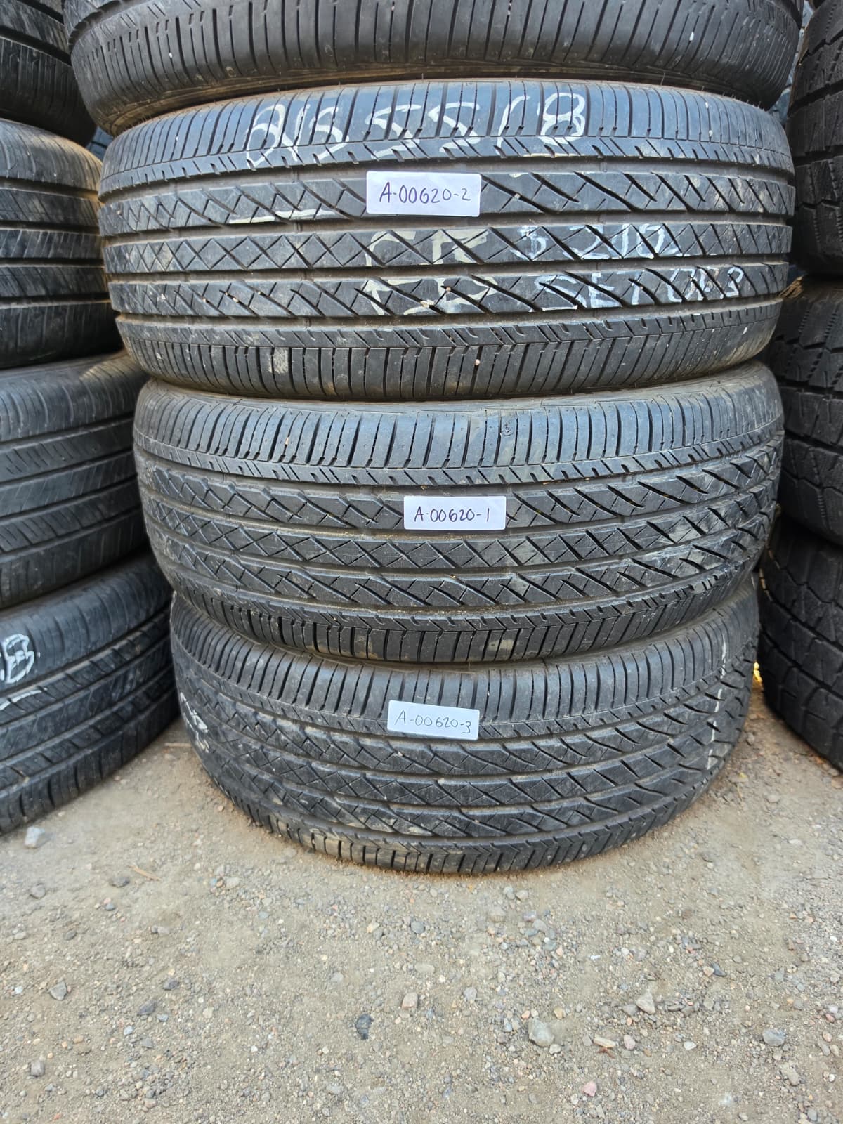 215/55R18 (3 Used Tires) Bridgestone Turanza EL