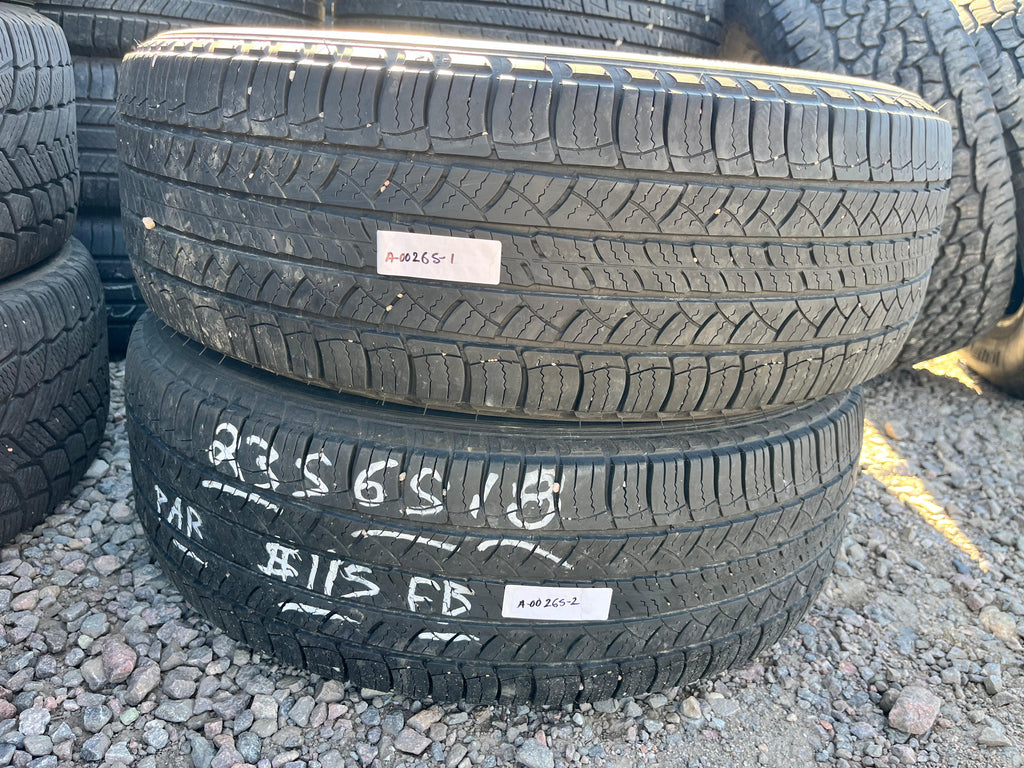 235/65R18 Pair (2 Used Tires) Michelin Latitude (Tour)