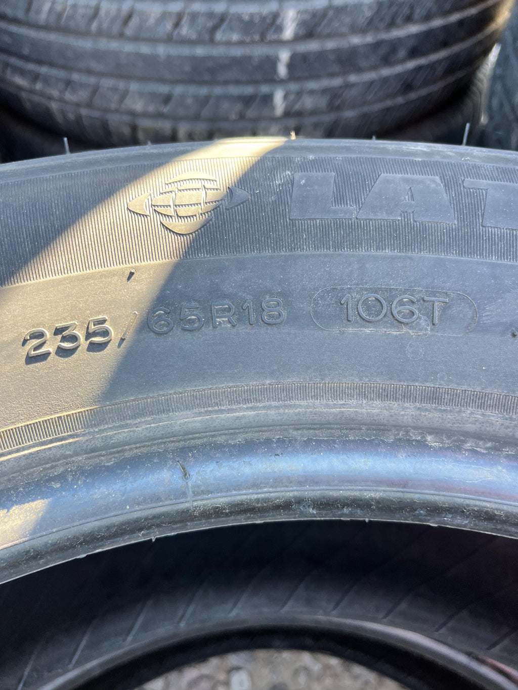 235/65R18 Pair (2 Used Tires) Michelin Latitude (Tour)