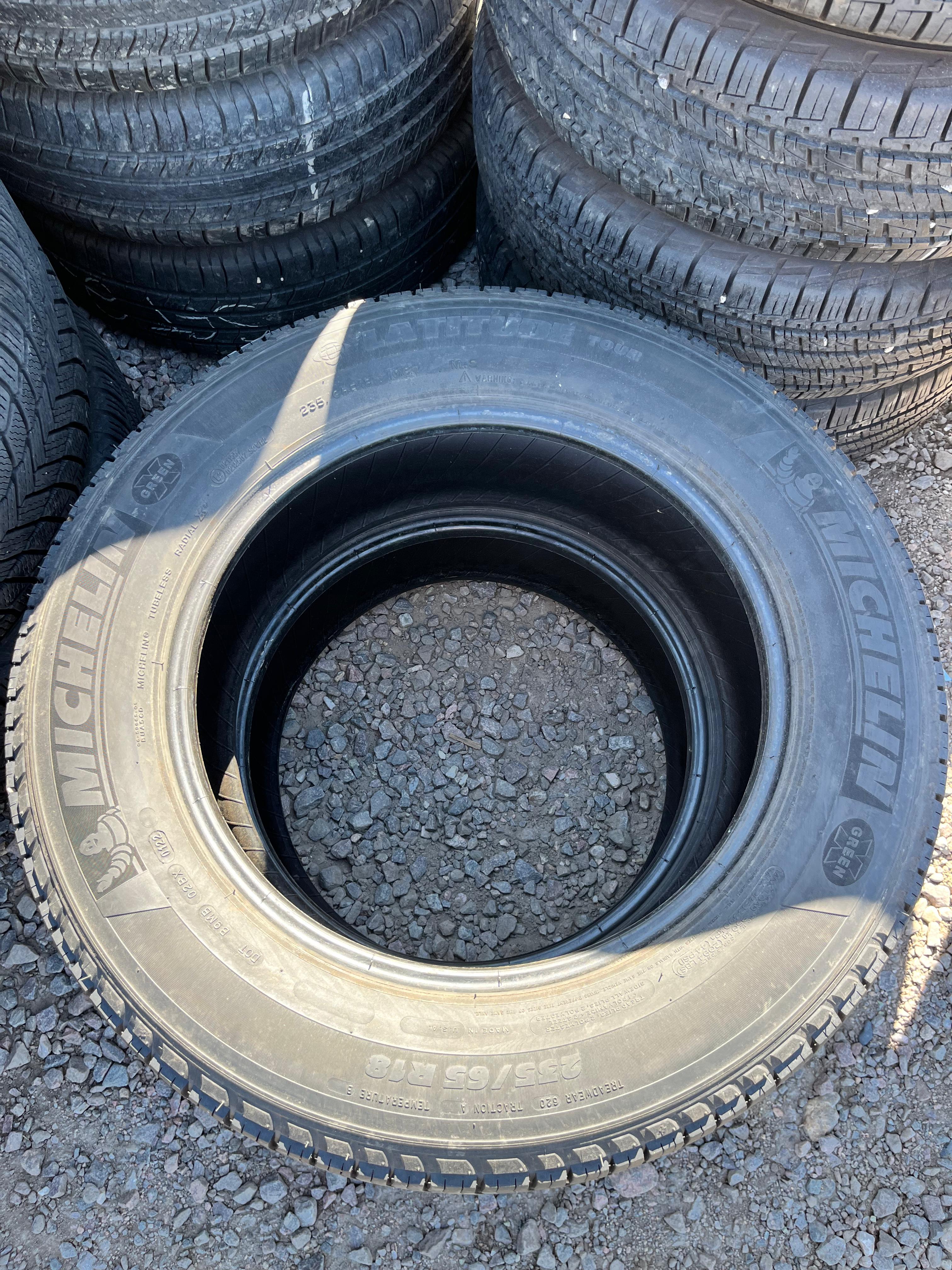 235/65R18 Pair (2 Used Tires) Michelin Latitude (Tour)