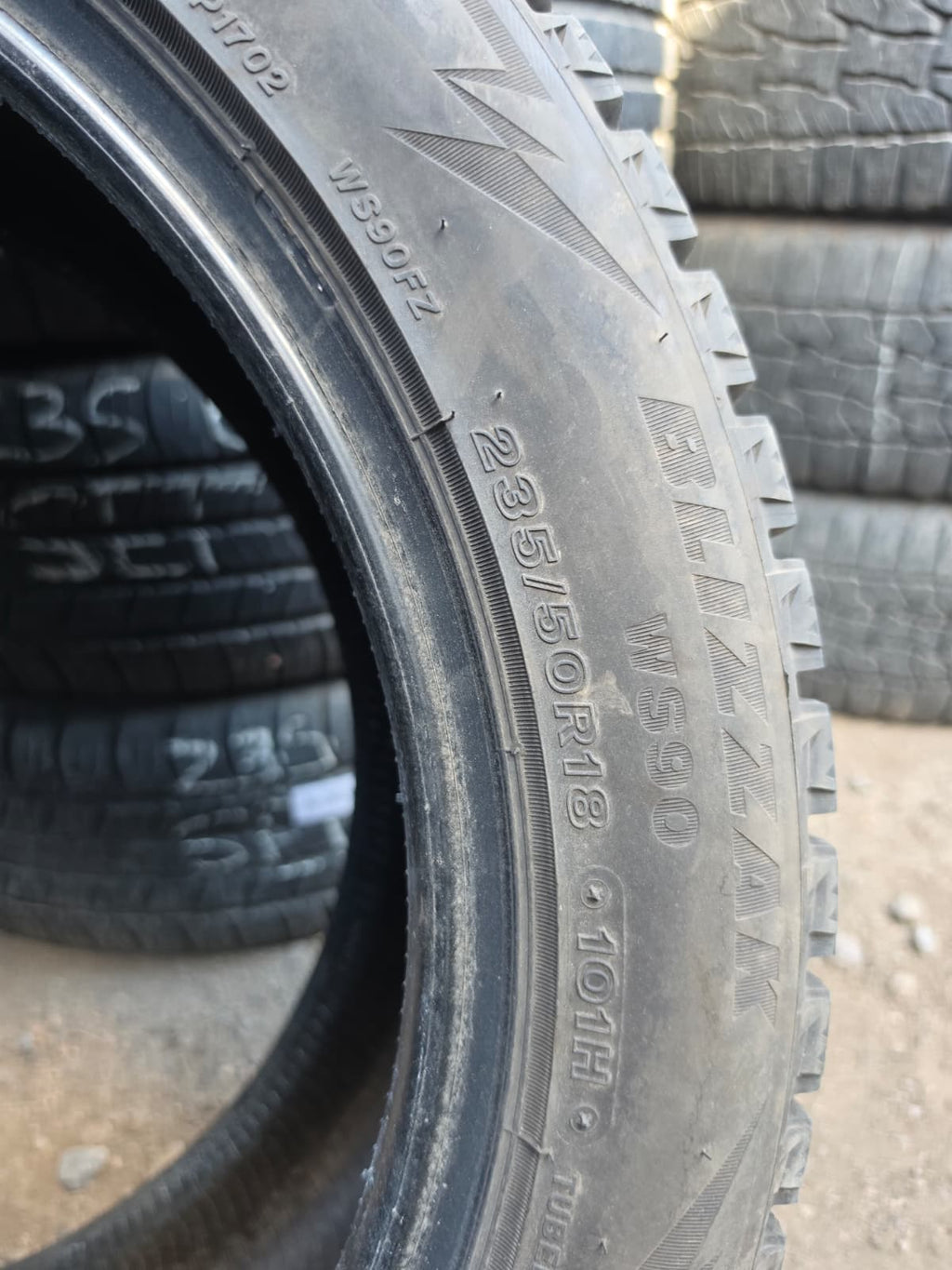 235/50R18 Pair (2 Used Tires) Bridgestone Blizzak