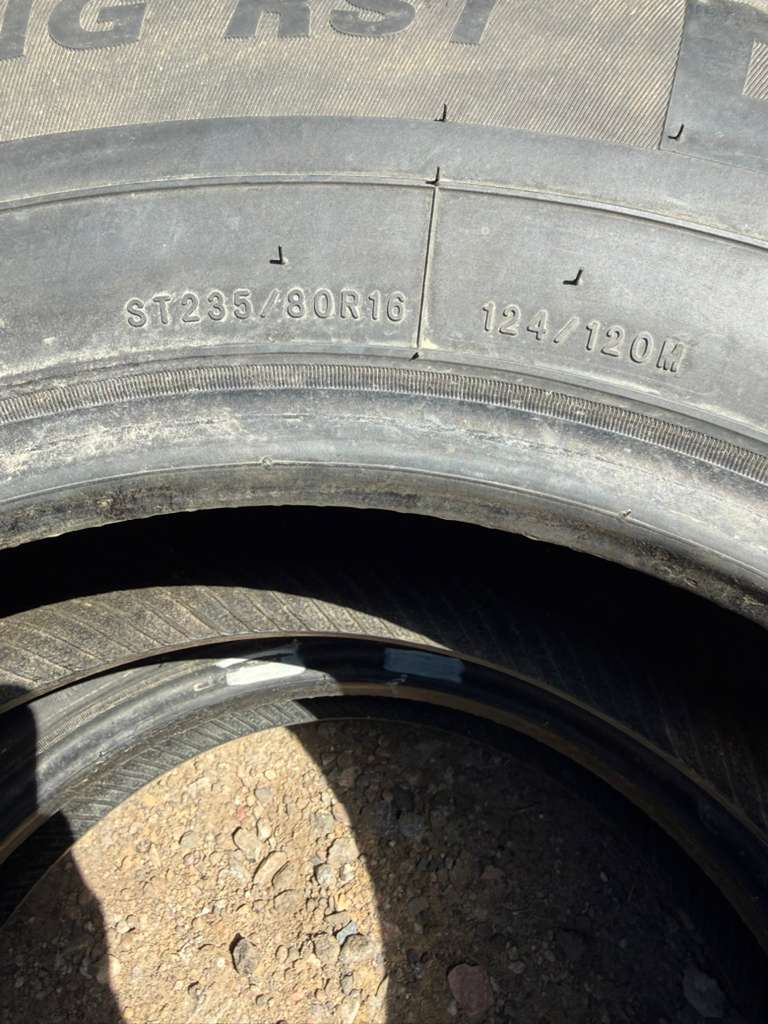 ST235/80R16 Pair (2 Used Tires) Trailer King  RST