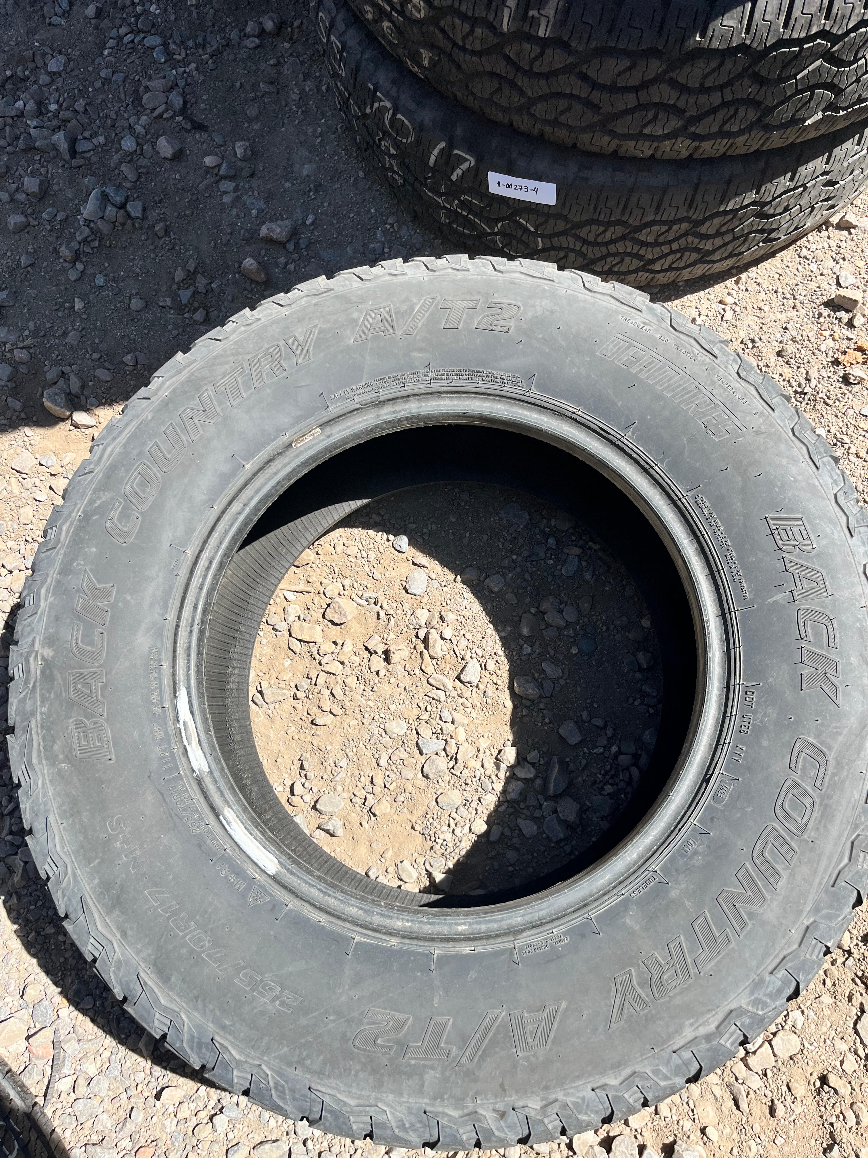 255/70R17 Set (4 Used Tires) Deantires Back Country