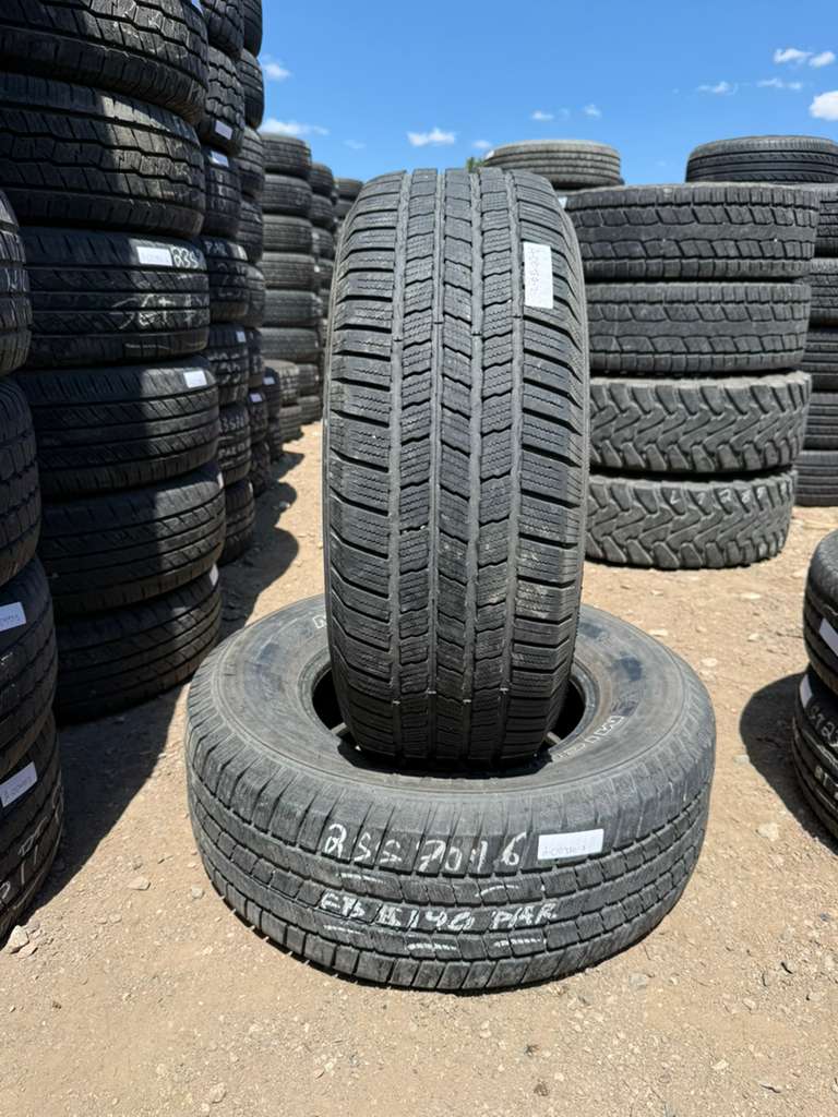 255/70R16 Pair (2 Used Tires) Michelin Defender LTX M/S