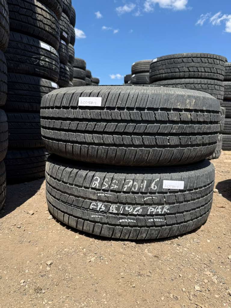 255/70R16 Pair (2 Used Tires) Michelin Defender LTX M/S