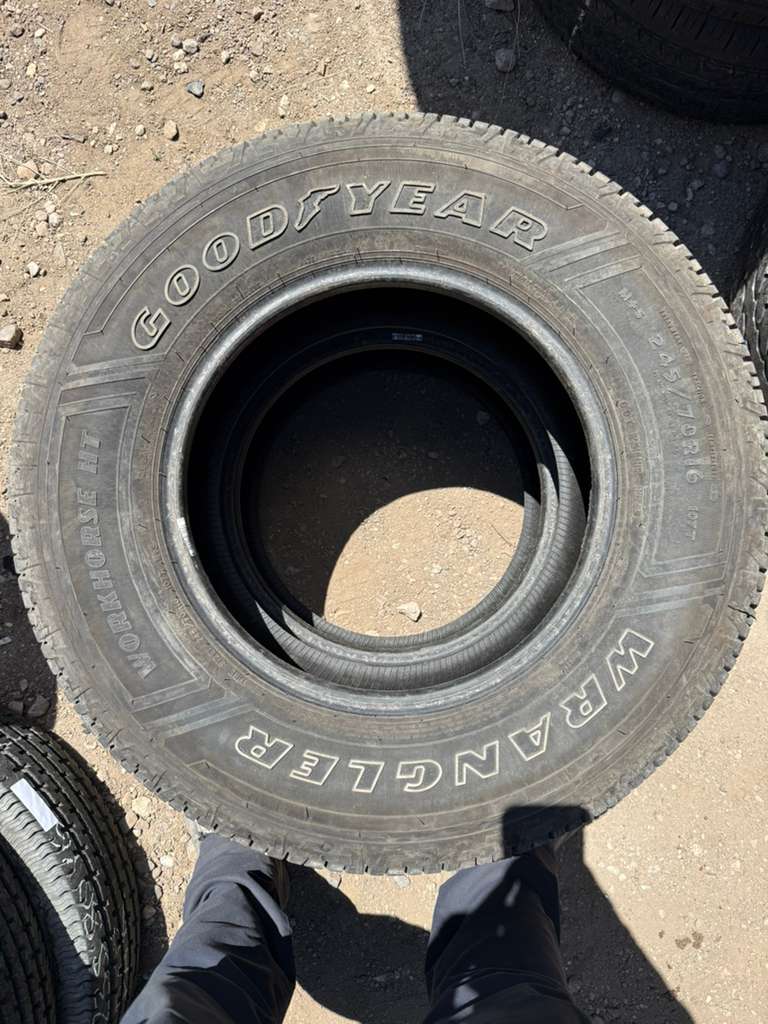 245/70R16 Pair (2 Used Tires) Goodyear Wrangler Workhorse HT