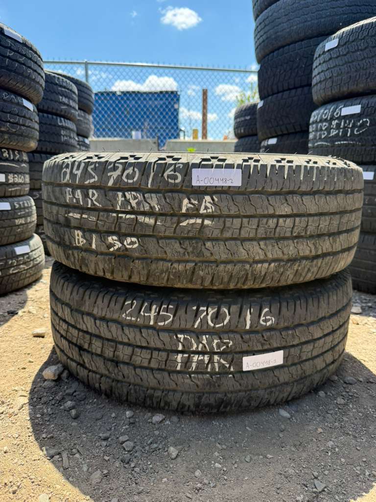 245/70R16 Pair (2 Used Tires) Goodyear Wrangler Workhorse HT
