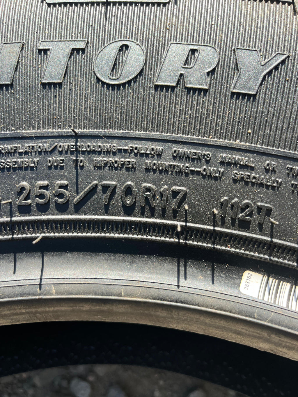 255/70R17 Set (4 Used Tires) Goodyear Wrangler(Territory)