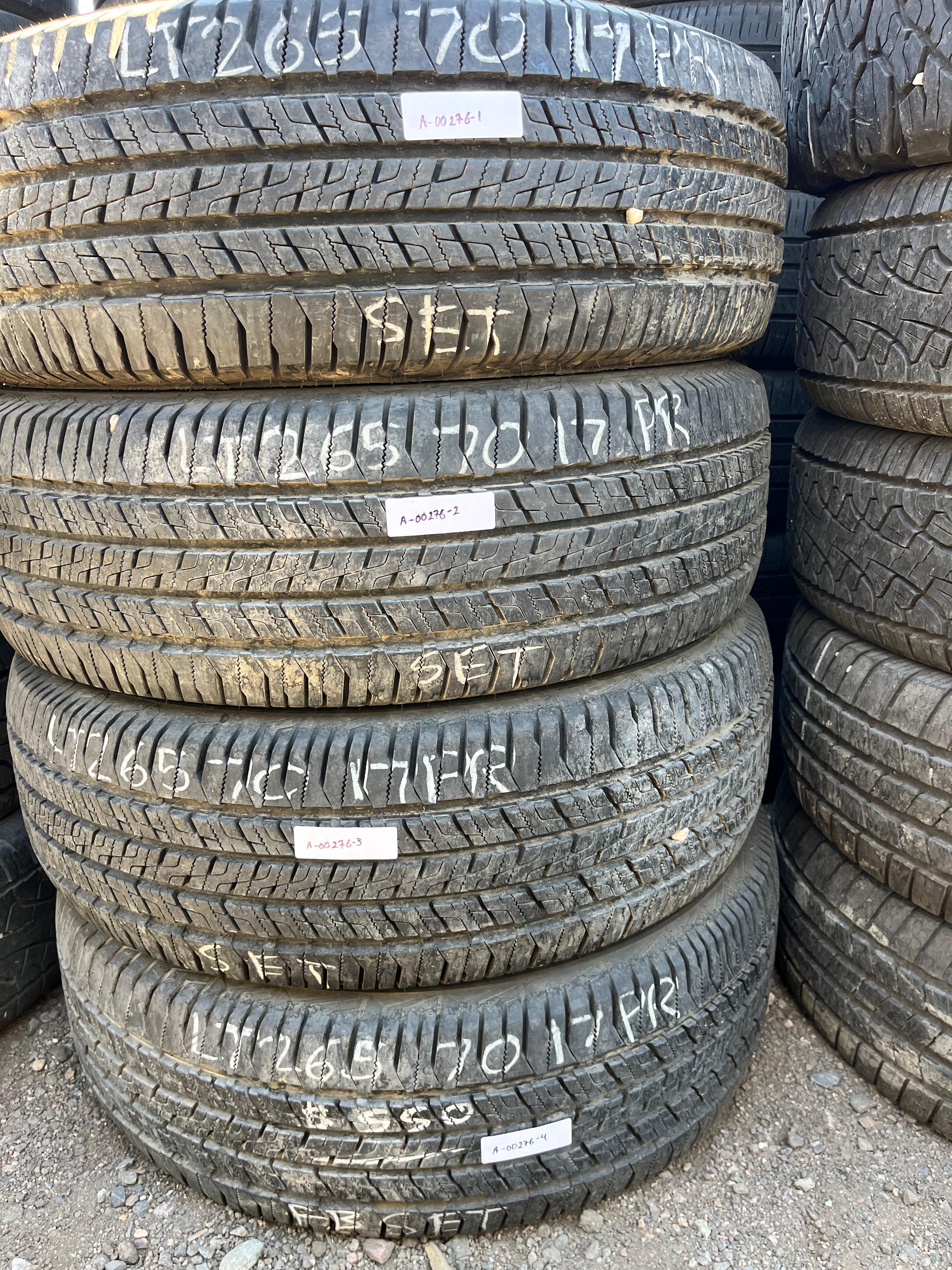 LT265/70R17 Set (4 Used Tires) Pathfinder Pathfinder HT
