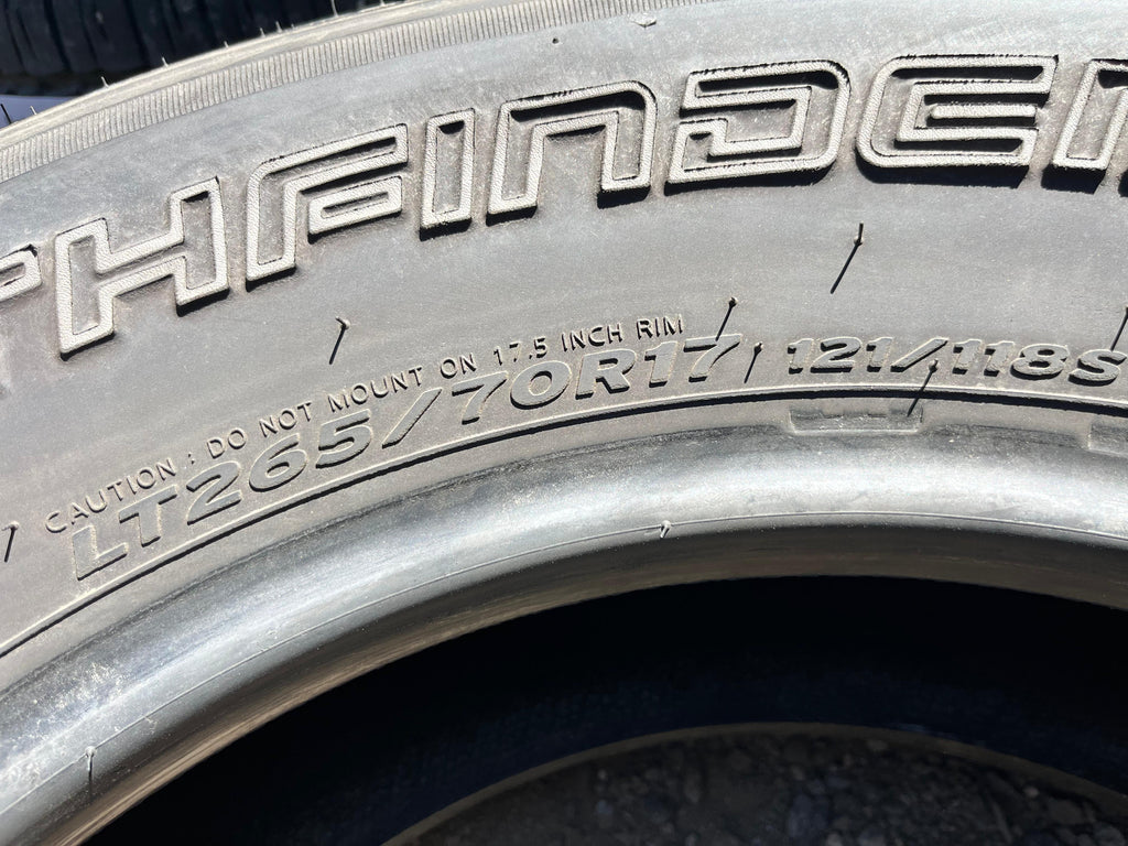 LT265/70R17 Set (4 Used Tires) Pathfinder Pathfinder HT