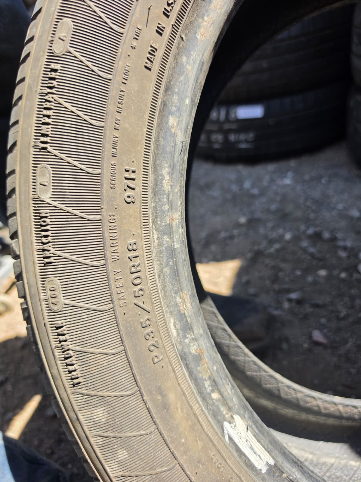 235/50R18 Pair (2 Used Tires) Goodyear Eagle LS2